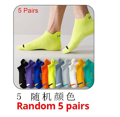 10/5 paires de chaussettes pour hommes printemps mince respirant cheville bateau chaussette homme ét