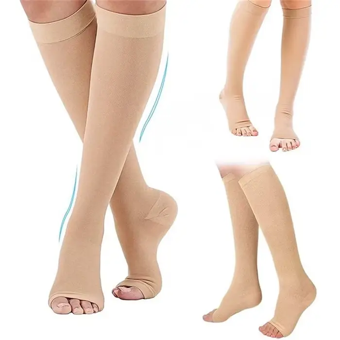 Chaussettes de compression S-XXL 1 paire médicale prévenir les varices tuyau de soutien sans orteils