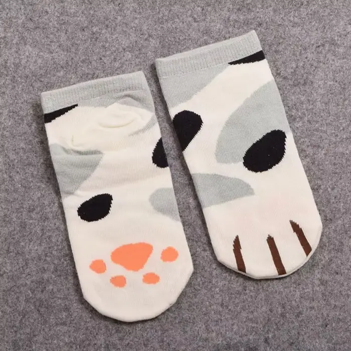 Sokken – chaussettes courtes pour femmes, pattes de chat et de chien, bonneterie basse, cheville, po