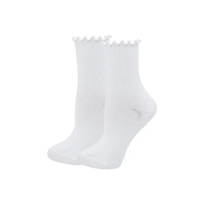 1/5 paires de chaussettes à volants pour femmes, noires et blanches, fantaisie, amusantes, chaussett
