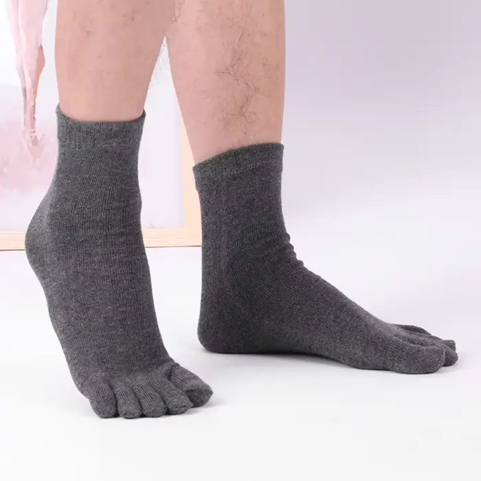 5 paires de chaussettes avec doigts, à la mode, absorbant la sueur, respirantes, confortables, en coton, élastiques, pour sport et affaires