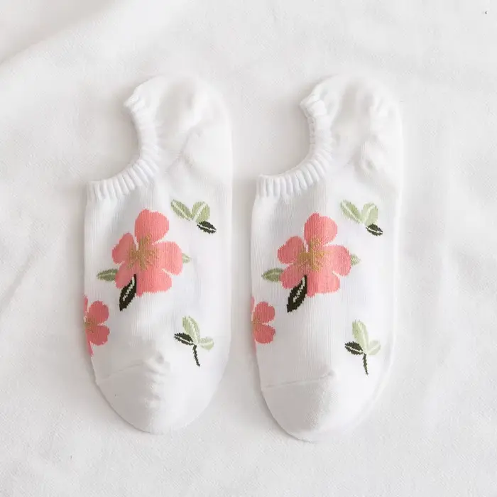 Chaussettes invisibles en coton japonais pour femmes, pantoufles mignonnes Kawaii, chaussettes invis