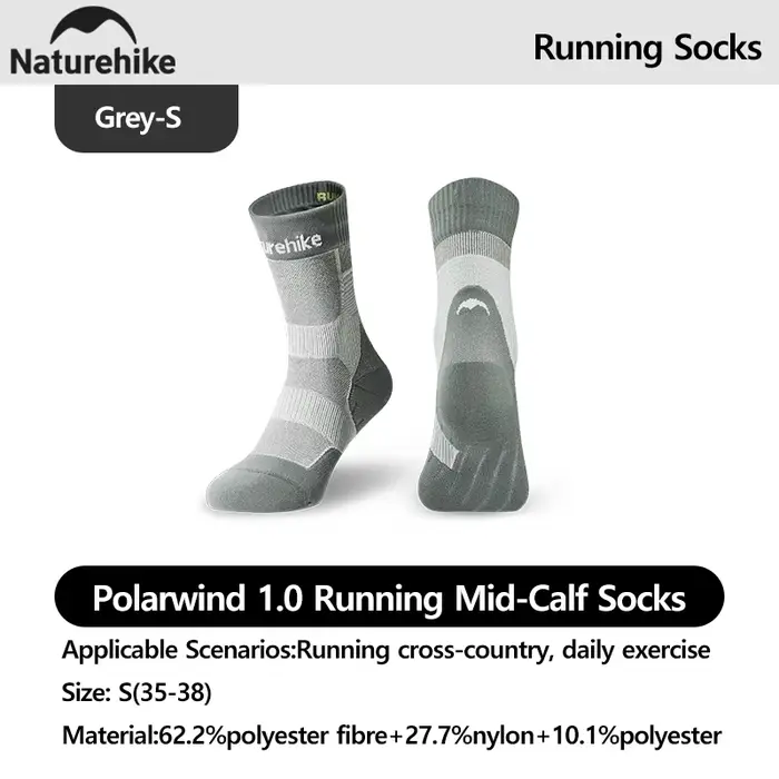 Naturehike Chaussettes de courseDissipation thermiqueAbsorption des chocsExercise quotidienne antiba