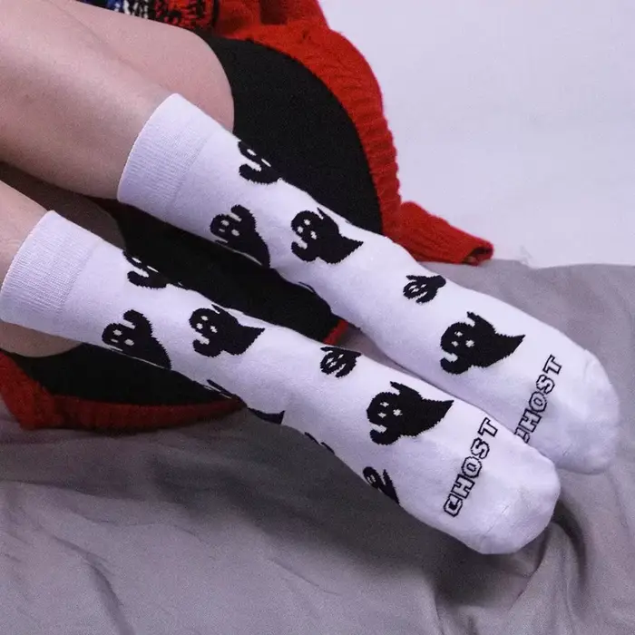 1 Paire de Chaussettes en Coton Noires pour Femme