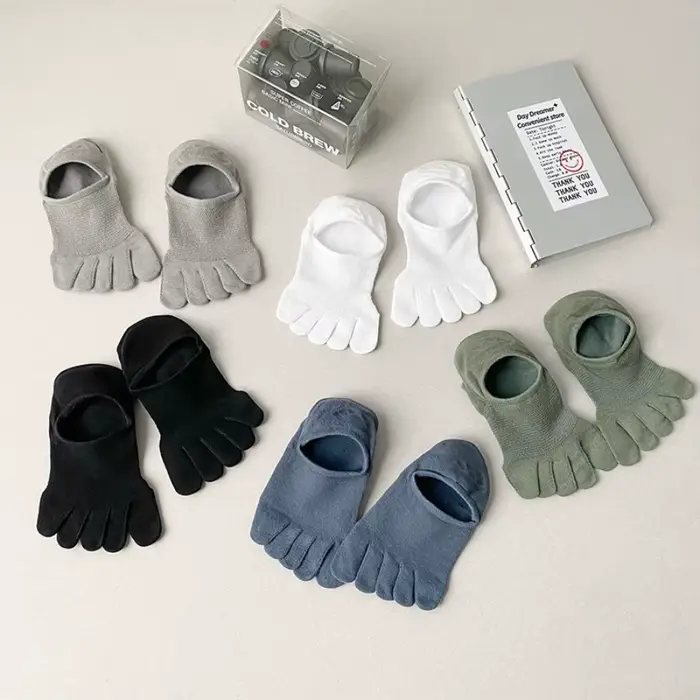 7 paires de chaussettes à cinq doigts pour hommes et femmes, maille d'été et d'automne, respirantes,