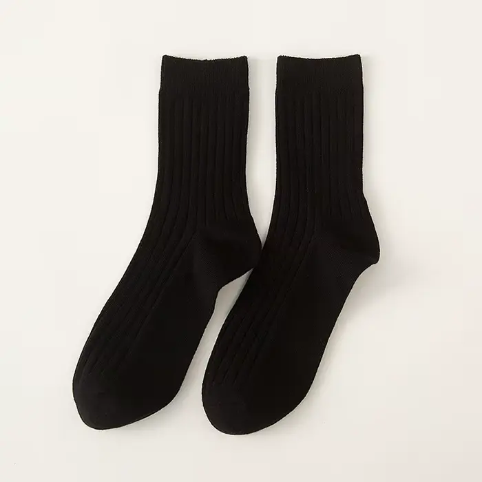 Chaussettes pour hommes coton couleur unie équipage chaussette unisexe mâle Formelle chaussettes quo