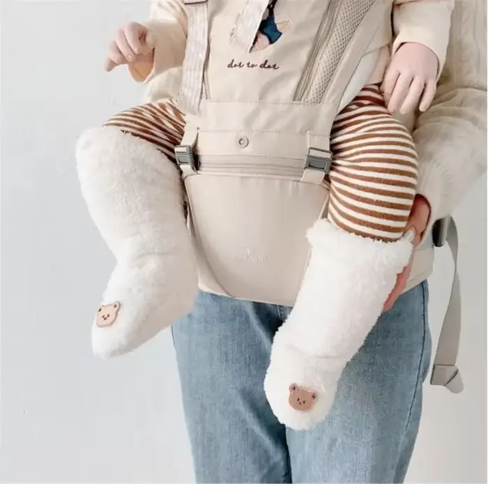 Chaussettes d'hiver pour bébé, chaussettes longues épaisses et chaudes pour tout-petits, blanches, e
