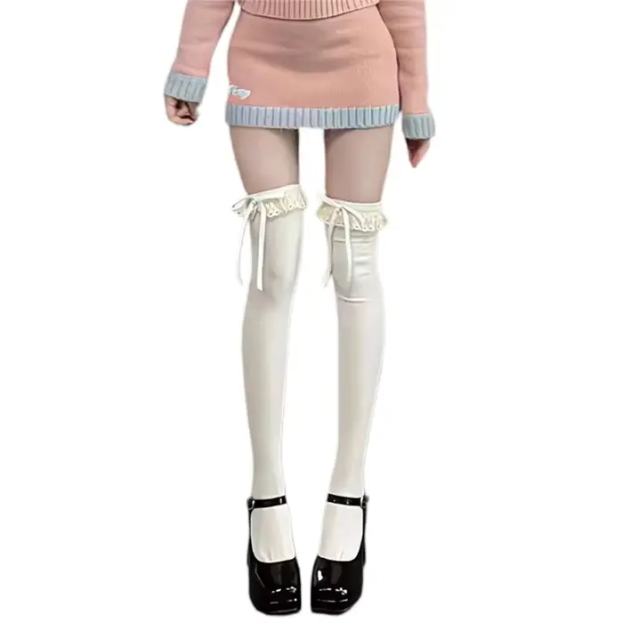 1 paire chaussettes à volants pour femmes, chaussettes en dentelle pour filles, chaussettes à volant