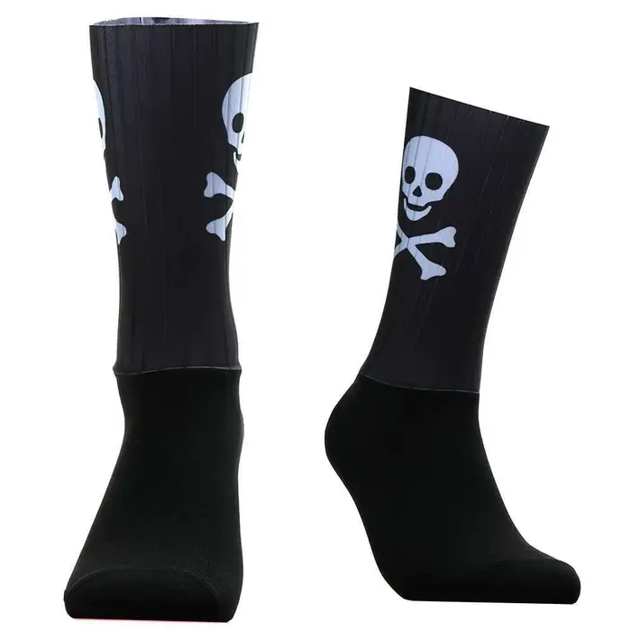 Aero Skull Sports Silicone 2025 nouvelles chaussettes de cyclisme antidérapantes Pro chaussettes de 