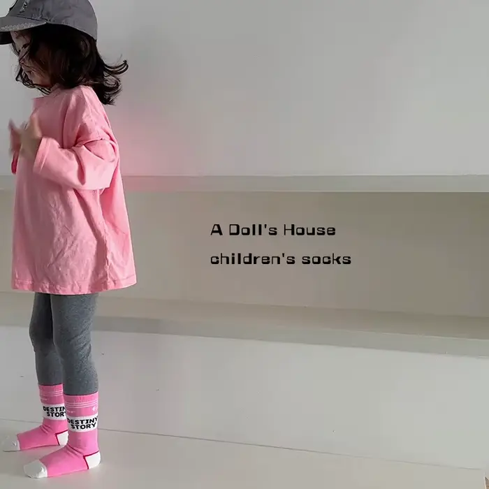 3 paires de chaussettes pour enfants garçons filles mode lettres chiffres