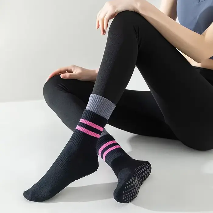 Chaussettes de Yoga femmes coton tricoté entraînement intérieur danse