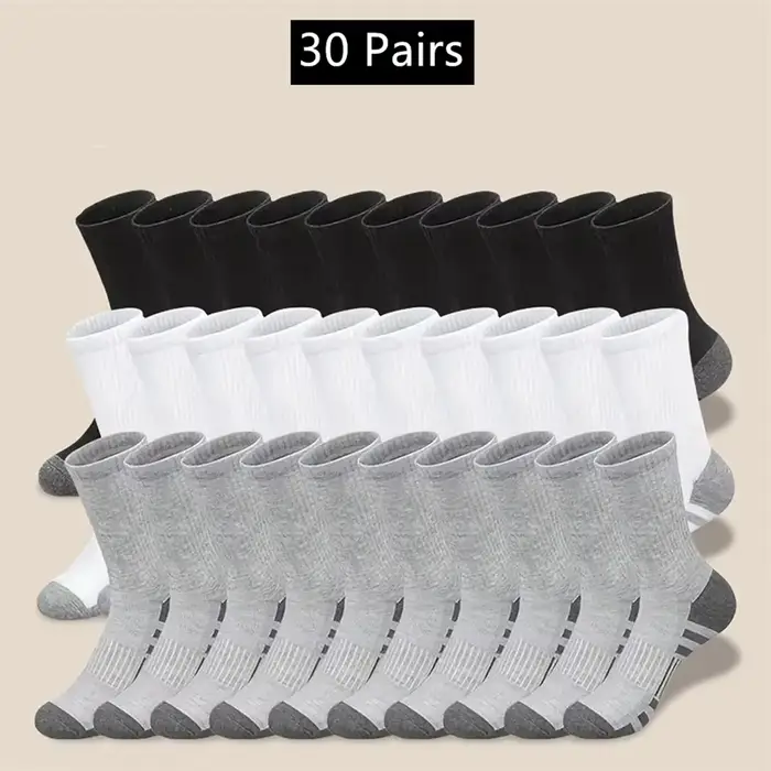 10/20/30 paires de chaussettes de travail pour hommes de haute qualité unisexe respirant basket-ball antidérapant