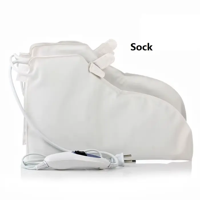 Chaussettes chauffantes courtes pour soins des pieds, masque pour les pieds, manchon chauffant, chau