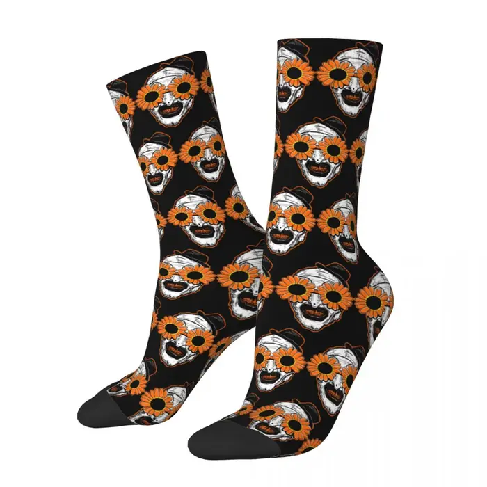The Terrifier Art le Clown bas hommes chaussettes chaudes Vintage chaussettes automne Skateboard Anti-transpiration imprimé chaussettes cadeau d'anniversaire