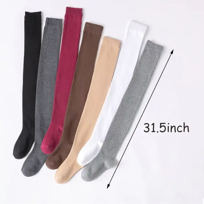 Femmes chaussettes hautes Opaque cuisse haute bas Thigts bas collants