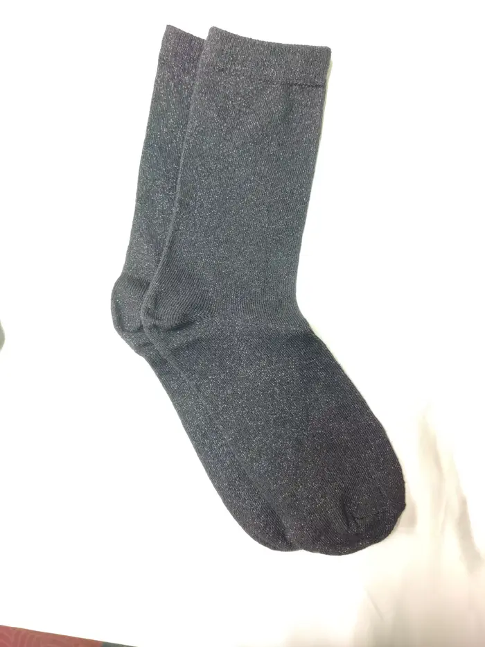 Chaussettes brillantes colorées et sexy, style coréen, en soie dorée et argentée, design de luxe, ch