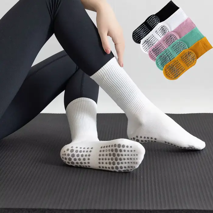 Chaussettes de yoga coordonnantes en pur coton pour femmes