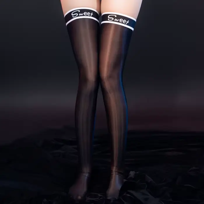 Chaussettes de Sport brillantes et lisses, Style déesse, bas fins, respirants, polyvalents, élastiqu