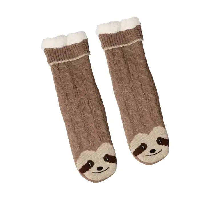 Chaussettes épaisses doublées de polaire pour femmes, pour l'automne et l'hiver, chaussettes tricoté