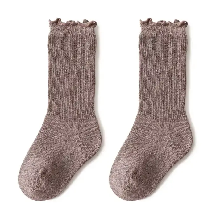 Chaussettes d'automne à volants pour bébés filles, chaussettes longues en coton, hautes, douces et solides, pour tout-petits, chaussettes de princesse pour enfants de 0 à 5 ans, printemps