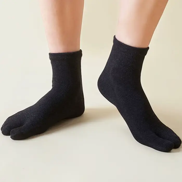 Chaussettes Tabi en coton tongs à deux orteils chaussettes sabots d'intérieur pour hommes et femmes 