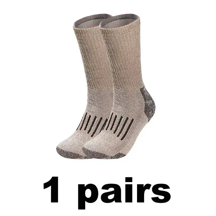 Chaussettes en laine mérinos pour hommes, chaussettes thermiques épaisses, respirantes, pour Sports 