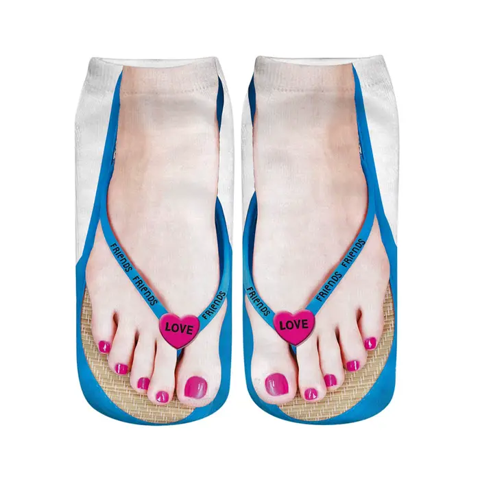 Chaussettes de manucure imprimées à motif 3d