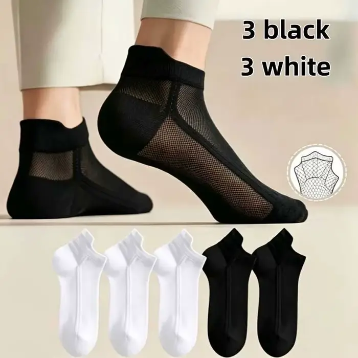 6 paires de chaussettes fines pour le printemps