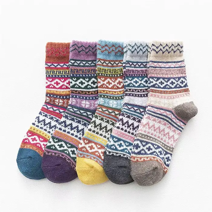 Chaussettes chaudes en laine pour femmes, chaussettes confortables pour dames, haute qualité, nouvel