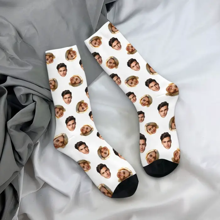 Chaussettes avatar personnalisées pour hommes et femmes, chaussettes avec photo personnalisée, chaus