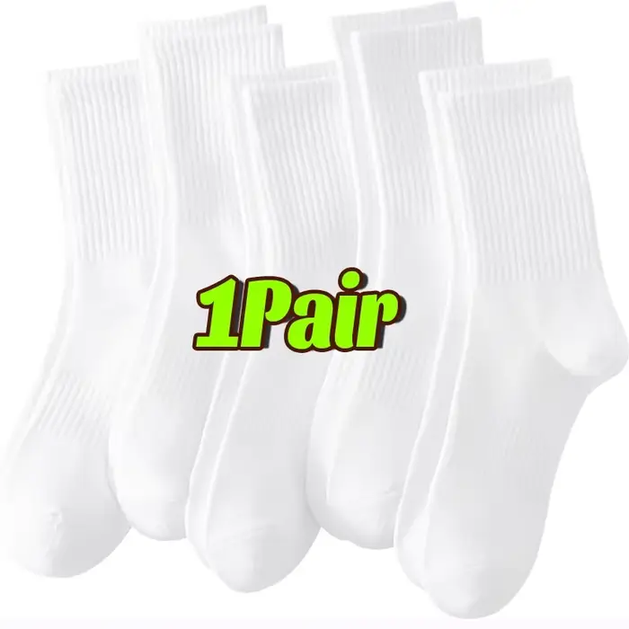 Chaussettes de sport en coton unisexe, douces, confortables, respirantes, décontractées, noir et bla