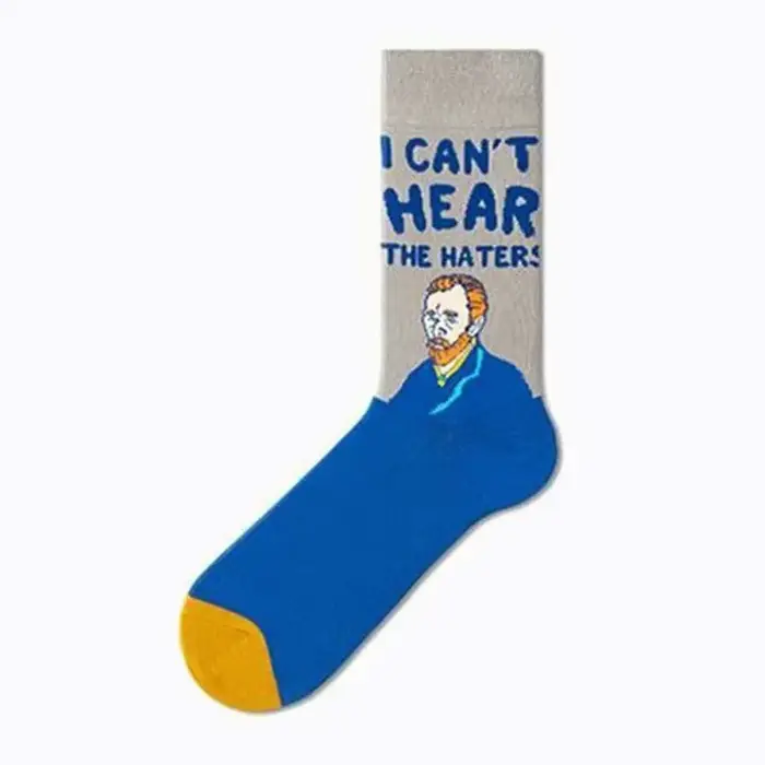 Chaussettes tendance et personnalisées pour hommes, Hip Hop, peinture à l'huile, chaussette abstrait