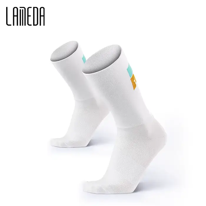 LAMEDA New Men's Cycling Socks Breathable Sports Running Socks Unisex Trekking Athletic Basketball C