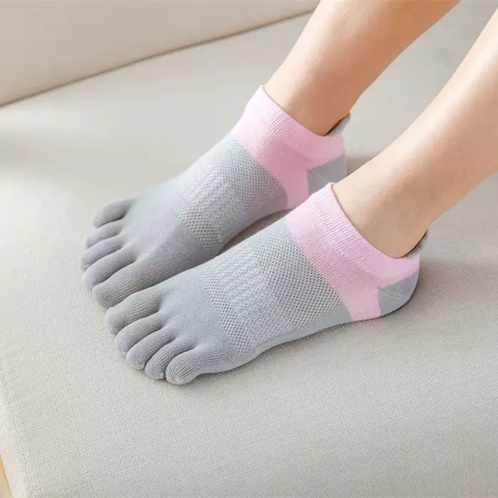 Chaussettes de sport respirantes en coton à cinq doigts pour femmes, chaussettes Parker, 100 coton, 