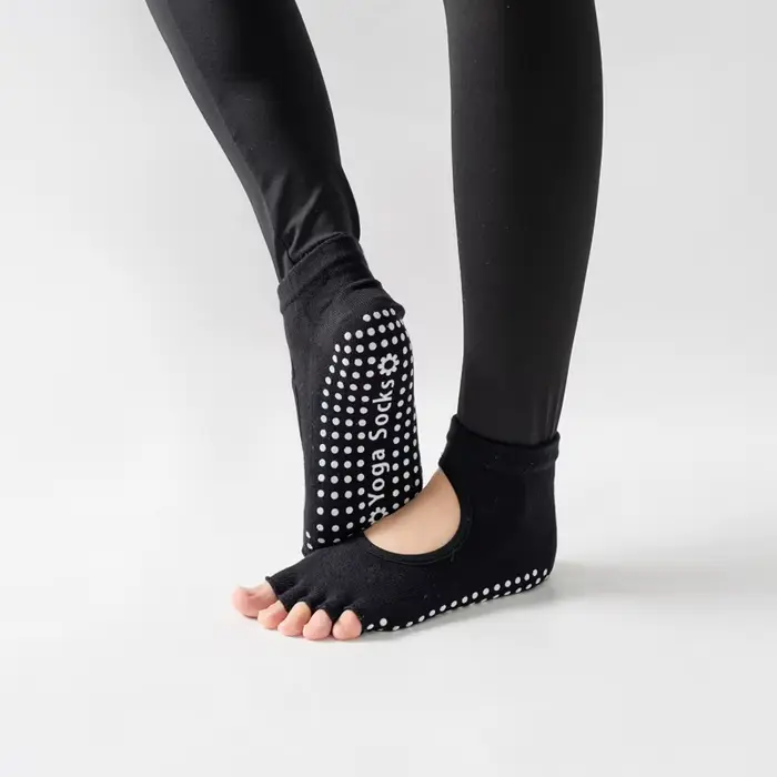 Five Parker-Chaussettes de yoga coordonnantes en coton pour femme, dos nu, danse, ballet, ouvert, demi-respirant, fitness, sport, pilates