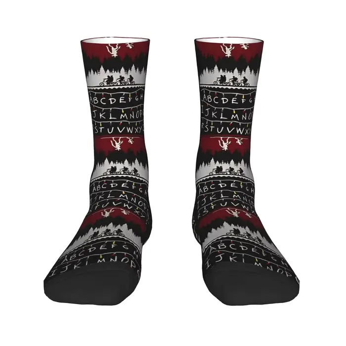 Cooses de noël lumières chaussettes Design bas antibactérien unisexe hommes