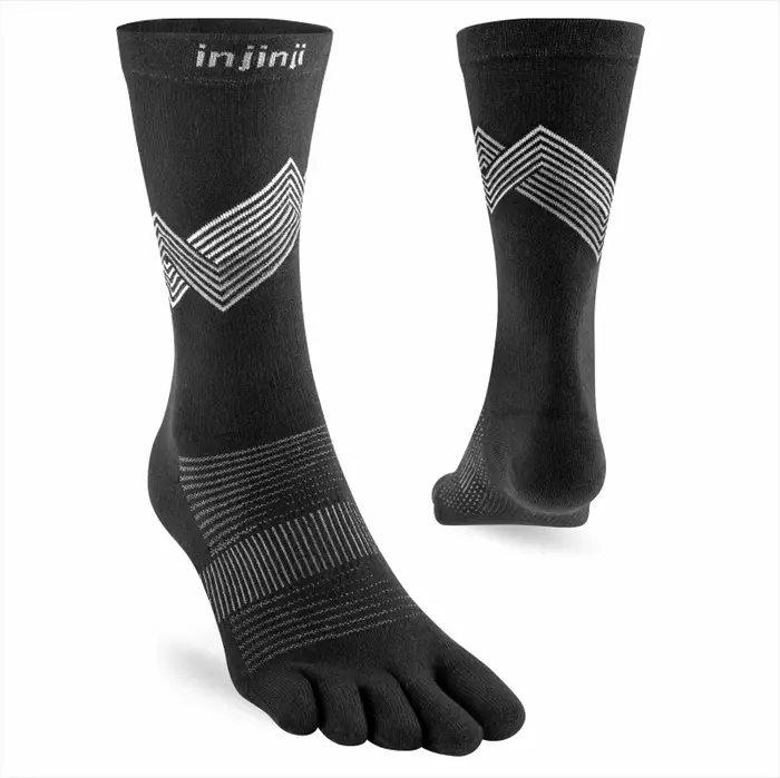 Injinji Chaussettes à cinq doigts Marathon Chaussettes de course longues légères et respirantes.