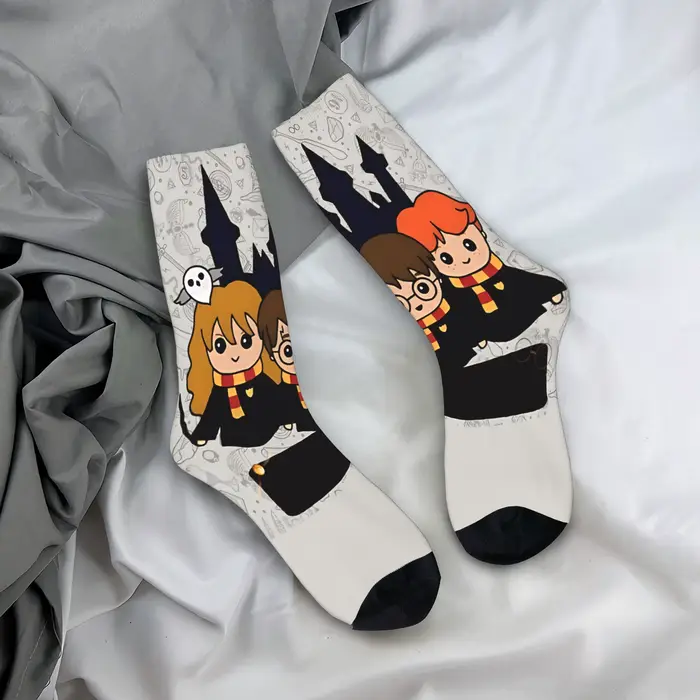 H-harry p-potter bas Kawaii chaussettes femmes hommes chaussettes respirantes automne extérieur conc
