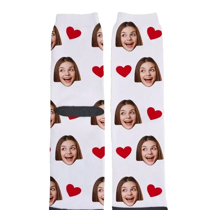 Chaussettes personnalisées avec photo personnalisée, chaussettes amusantes personnalisables avec vot