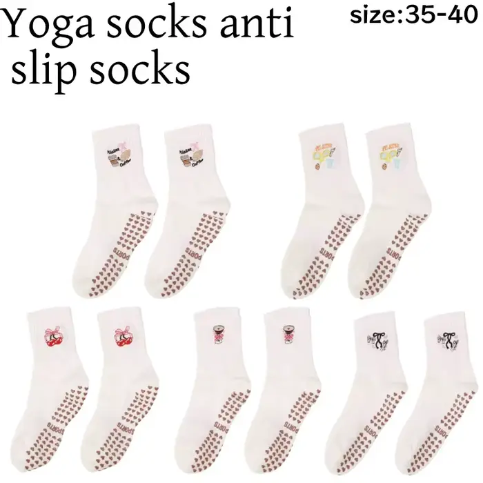 Chaussettes de yoga pour femmes 35-40 en coton