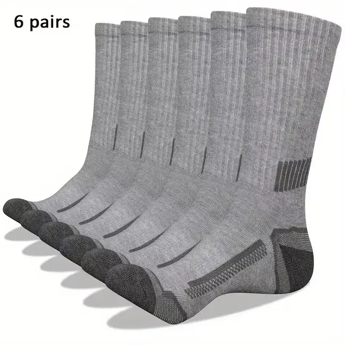 6 paires de chaussettes de sport pour hommes, absorbant la transpiration, confortables et respirante