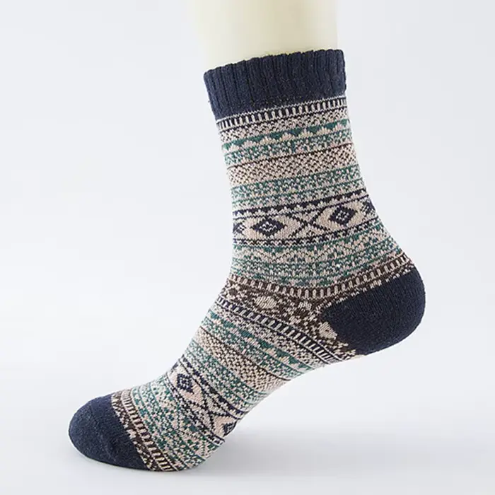 Chaussettes décontractées en laine de lapin pour hommes, douces et épaisses, chaudes et respirantes,