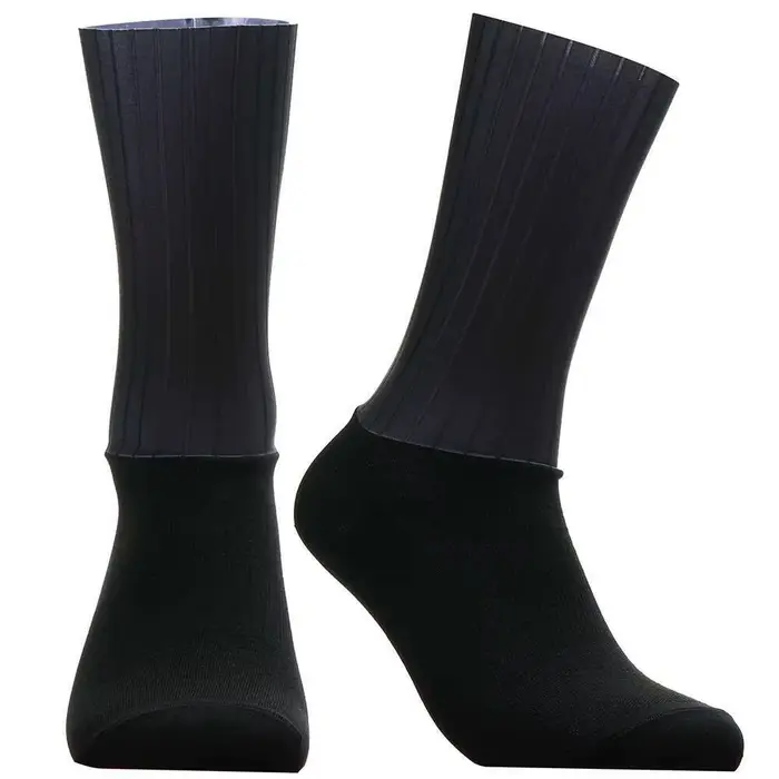 Chaussettes de sport coordonnantes sans couture Aero Bike Team, chaussettes de compression de vélo d