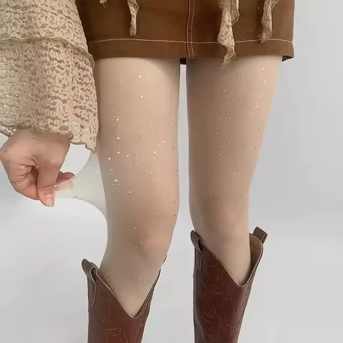Collants étoiles Sexy à paillettes pour femmes