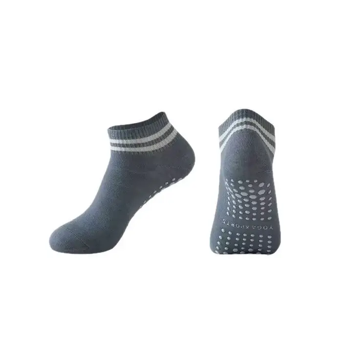 1 paire de chaussettes antidérapantes pour femmes, Pilates, Yoga, respirantes, en Silicone, antidéra