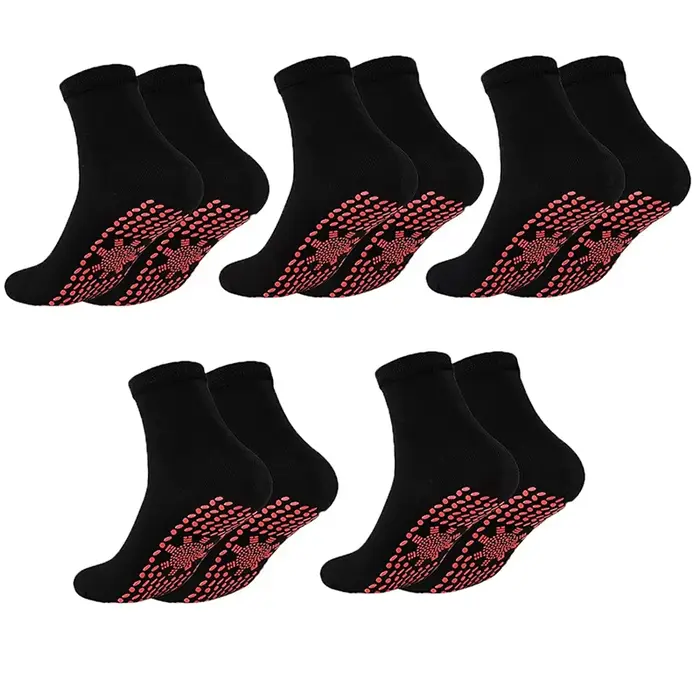 Tourmaline-Chaussettes de santé amincissantes, chaussettes élastiques thermiques auto-chauffantes, c