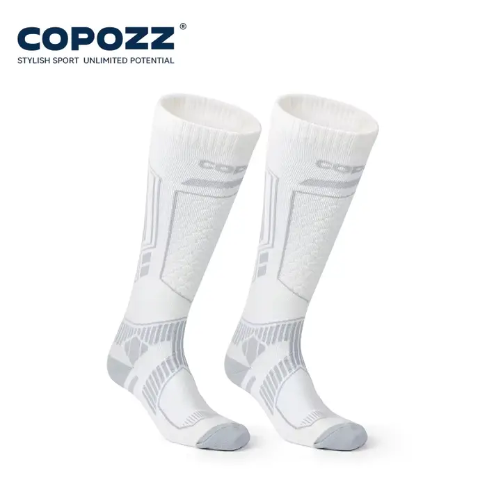 COPOZZ laine mérinos hiver chaussettes de Ski hommes femmes thermique genou-haut chaussettes de Ski 