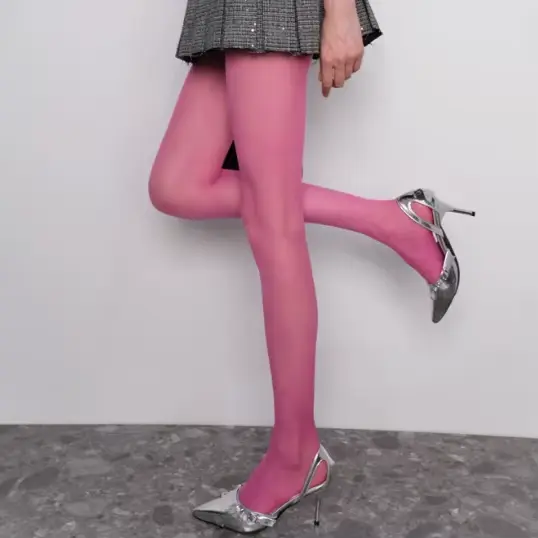 Collants érotiques rose vif