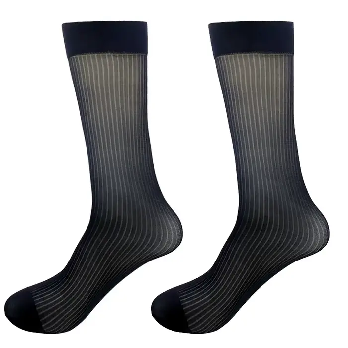 Chaussettes habillées cadeaux pour hommes chaussettes Tube Ultra mince érotique vêtements de cérémon
