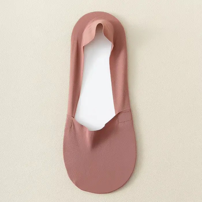 Chaussettes d'été pour femmes, couleur unie, simples, invisibles, respirantes, en silicone, antidéra